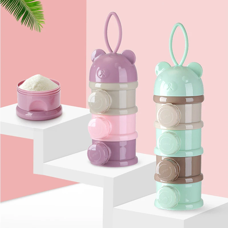 Baby Food Tracker - Verwijderbare Baby Melkpoeder Opbergdoos Baby Vier