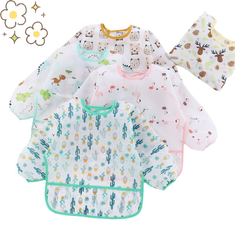 Bib Long Sleeve - Baby siliconen cartoon slabbetje 0-6 jaar