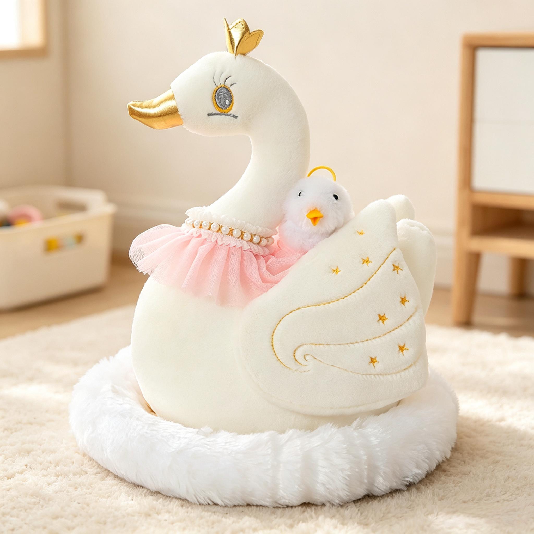 Baby Food Nestum - Kawaii Gesimuleerde Zwanenfamilie Pluche Pop Met