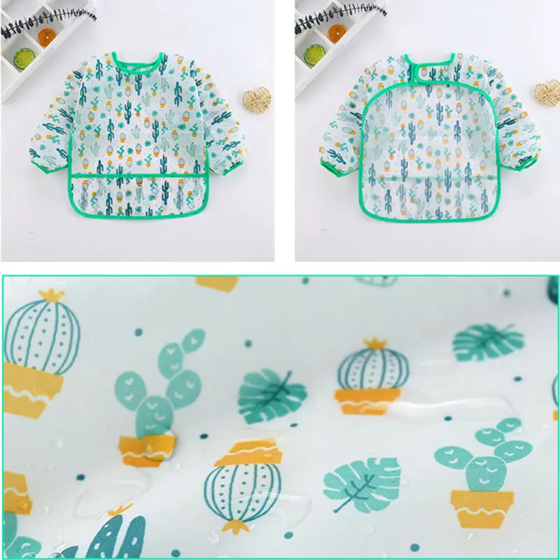 Bib Long Sleeve - 1 Stuks Schattige Baby Slabbetjes, Waterdichte