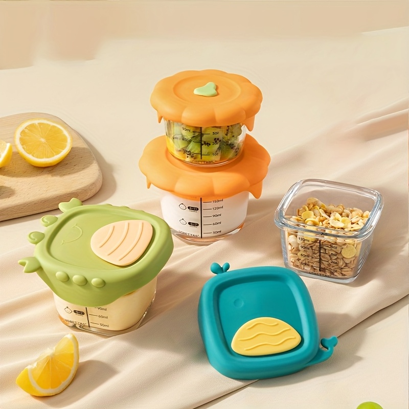 Baby Food Glass Jar - 120/180 ml glazen babyvoedingcontainer met schaal