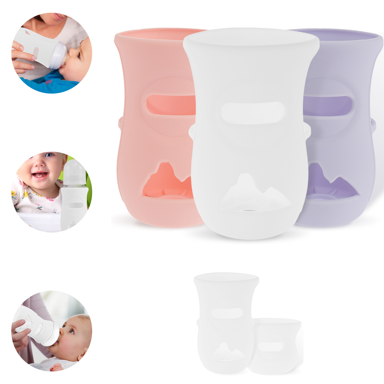 Baby Food Jars - Siliconen hoezen Siliconen babyfleshoes Geïsoleerde glazen