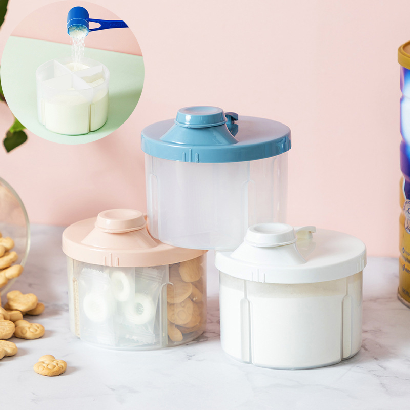 Baby Food Glass Jar - 4 Raster Draagbare Babyvoeding Opbergdoos Essentiële
