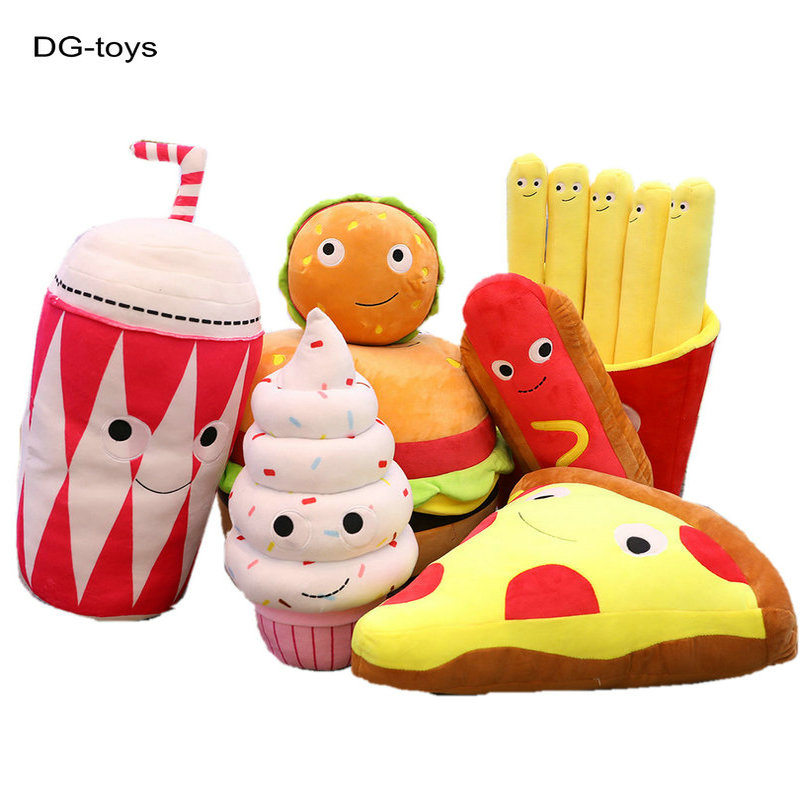 Baby Food Doll - Pluche Hamburger Pizza Speelgoed Ijs Frieten