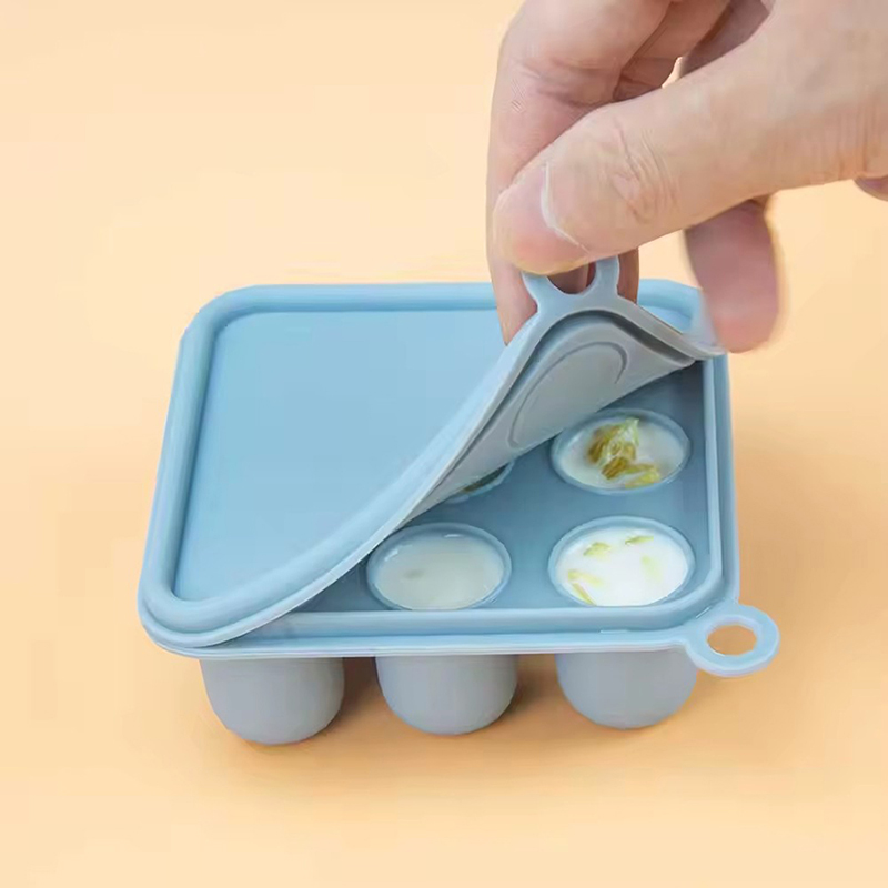 Baby Food Glass Jar - Siliconen Babyvoeding Vriezer Lade Met Deksel