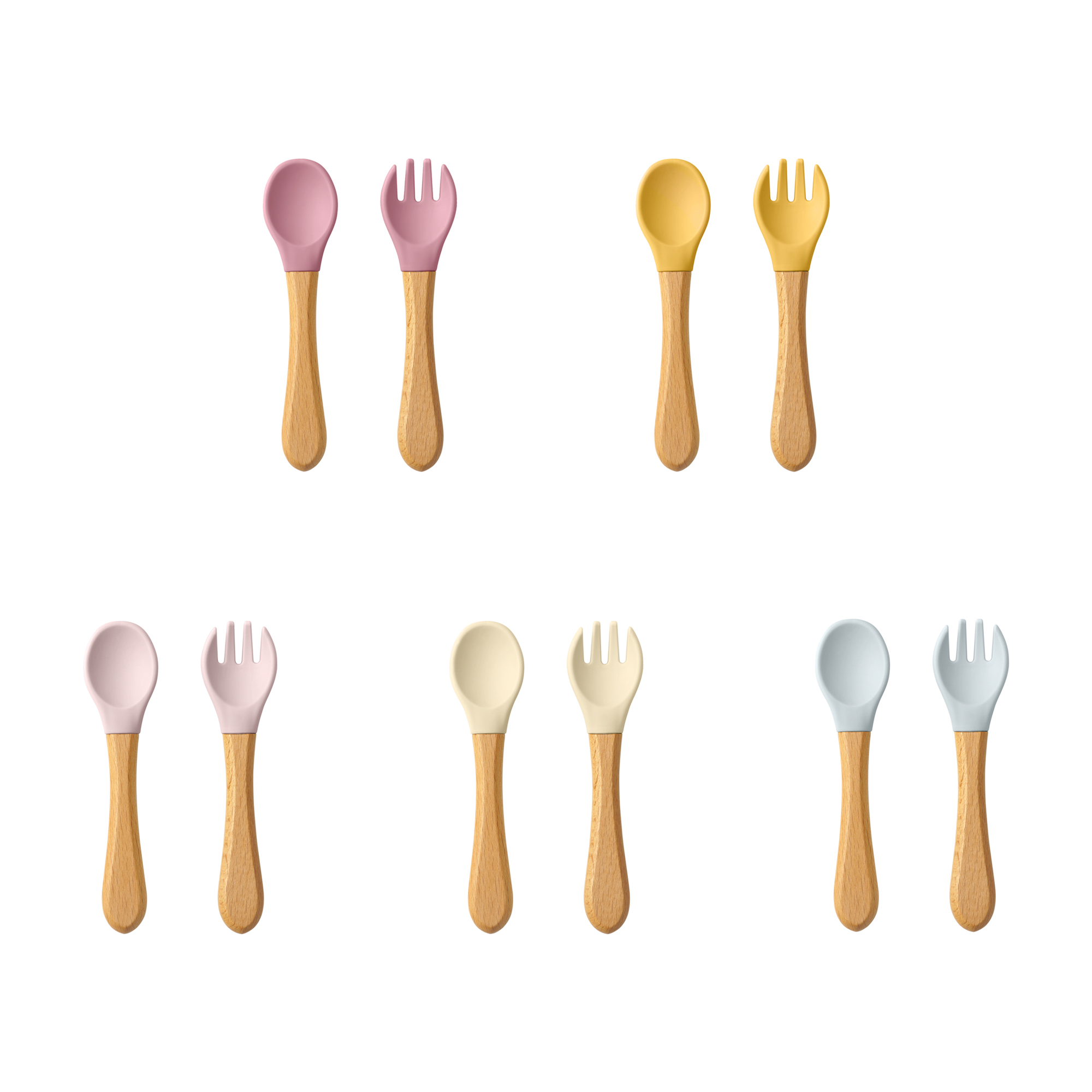 Baby Food Utensils Set - 2 Stuks Baby Leren Lepels Gebruiksvoorwerpen