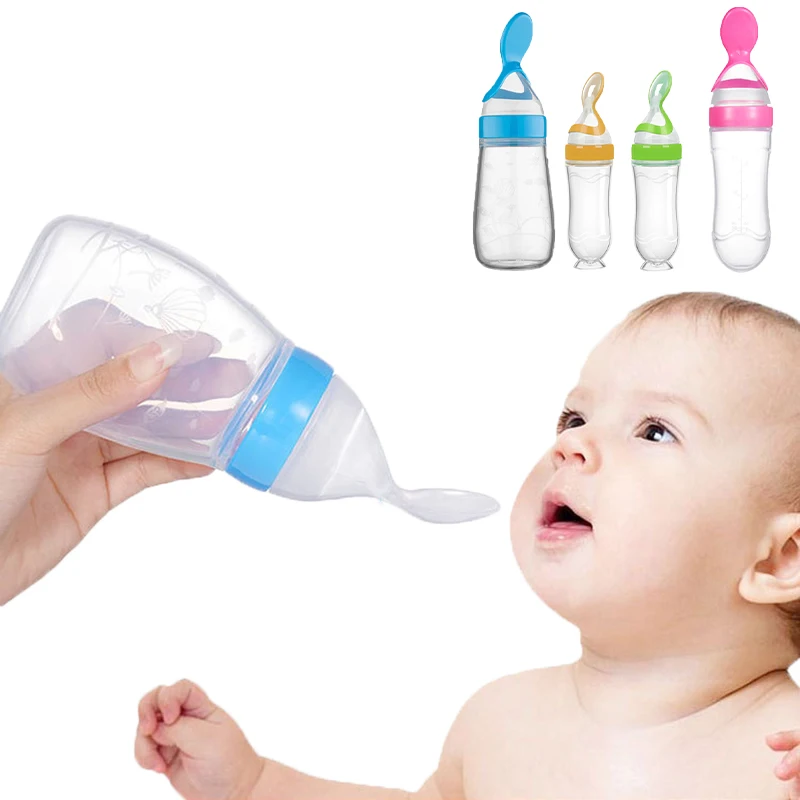 Baby Food Jars - Veilige zuigfles Lepel Melkfles Babytraining Feeder