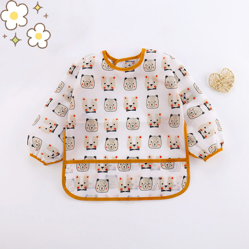 Baby siliconen cartoon slabbet - Bib Long Sleeve recensie en prijs