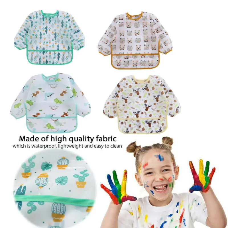 1 Stuks Schattige Baby Slabbet - Bib Long Sleeve recensie en prijs