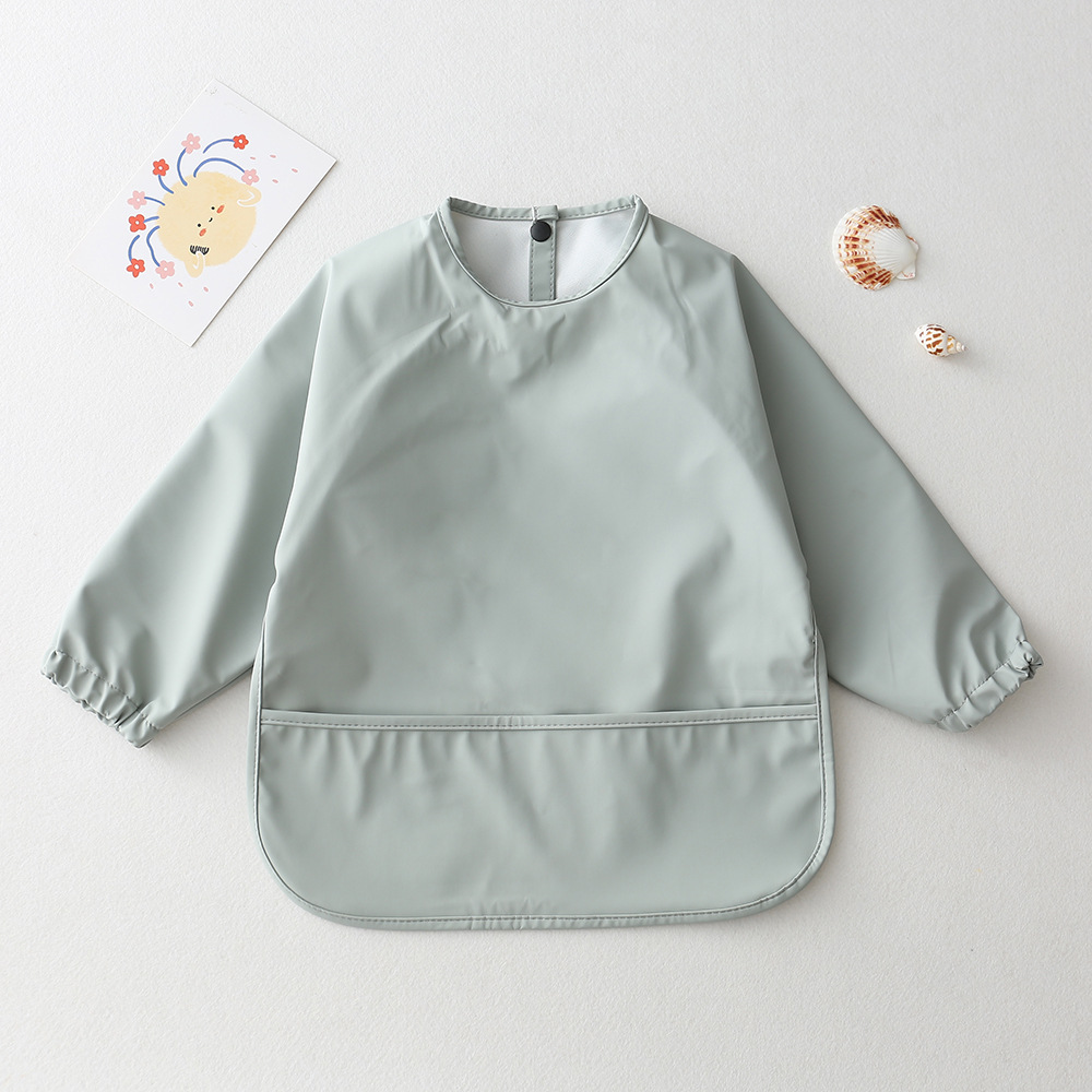 Effen kleur babyvoeding slabbe - Bib Long Sleeve recensie en prijs