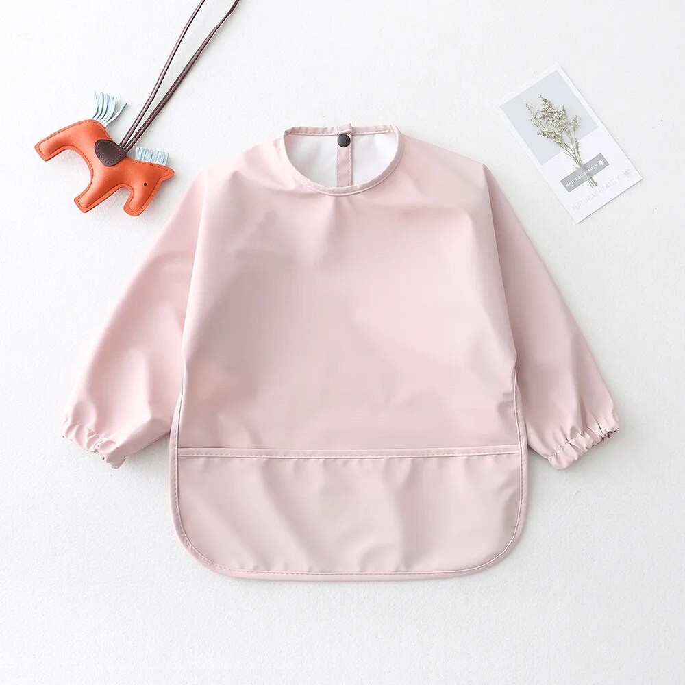 Effen kleur babyvoeding slabbe - Bib Long Sleeve recensie en prijs