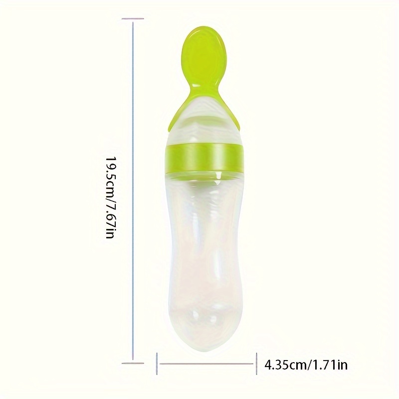 Siliconen babyfles met lepel,  - Baby Food Jars recensie en prijs
