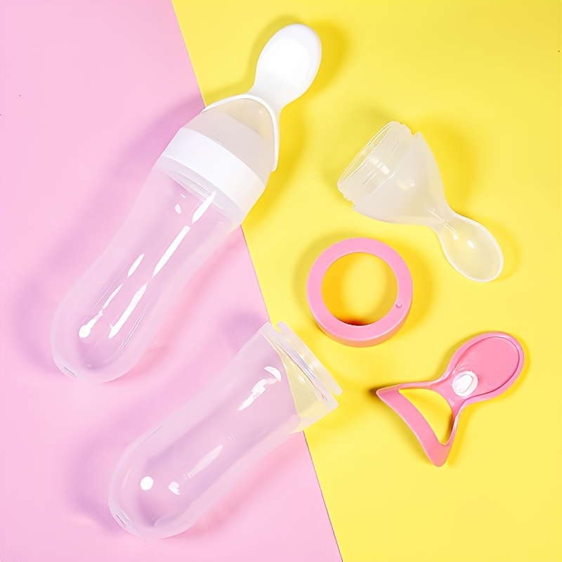 Siliconen babyfles met lepel,  - Baby Food Jars recensie en prijs