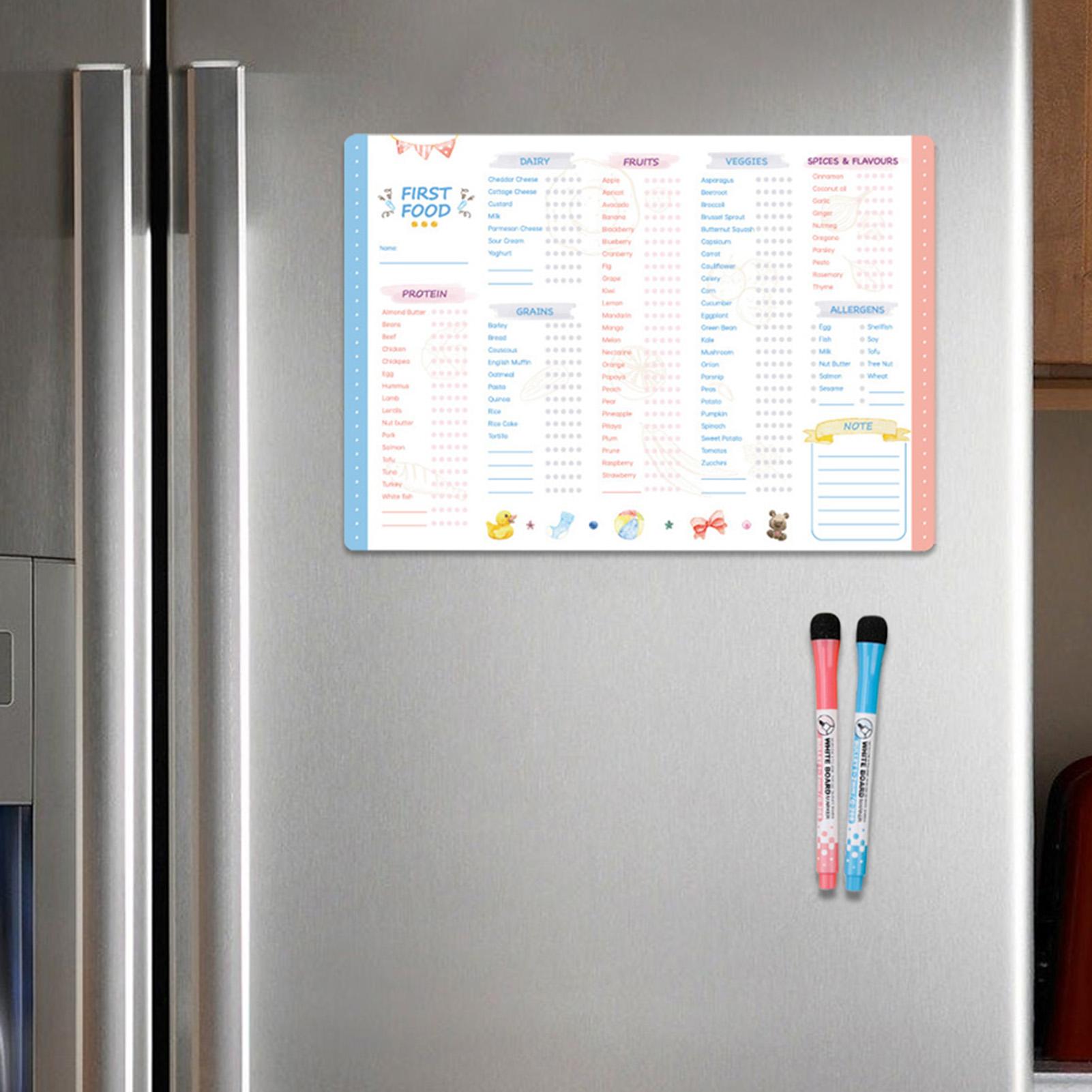 First Foods Chart Magnetische  - Baby Food Tracker recensie en prijs